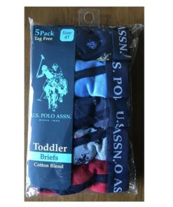 US Polo Assn Toddler Boys Brief Underwear - 5 Packs
