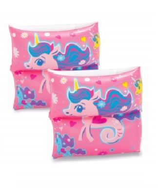 Play Day Inflatable Kids Swimming Arm Band Floater- Pink Sea Unicorn