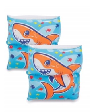 Play Day Inflatable Kids Swimming Arm Band Floater- Blue Shark