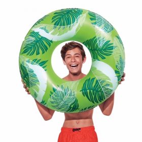 Play Day Inflatable Printed Kids Swimming Ring Tube Floater- Green