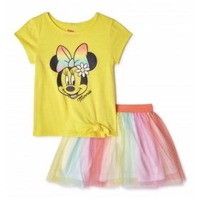 Disney Minnie Mouse Toddler Girls Top & Tutu Skirt Set - Yellow