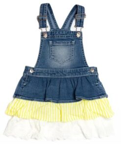 Wonder Nation Toddler Girls Denim Jeans Lace Tutu Overall Skirtall