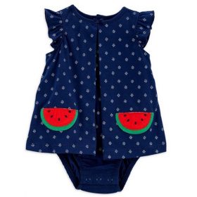 Carter's Child Of Mine Baby Girls Watermelon One Piece Sunsuit Dress