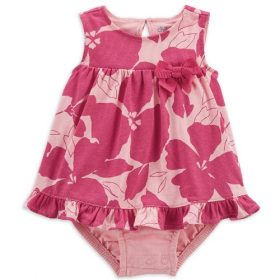 Carter's Child Of Mine Baby Girls Petals One Piece Ruffle Sunsuit Dress