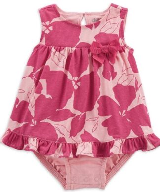 Carter's Child Of Mine Baby Girls Petals One Piece Ruffle Sunsuit Dress