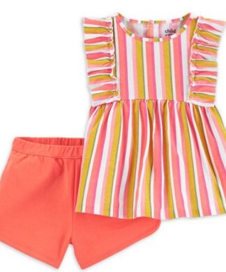 Carter's Child Of Mine Baby & Toddler Girls Stripped Top & Shorts Outfit Set
