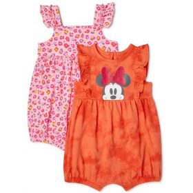 Disney Minnie Mouse Baby Girls Romper 2 Pcs Set.