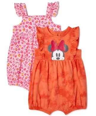 Disney Minnie Mouse Baby Girls Romper 2 Pcs Set.
