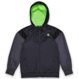 And1 Boys Lay Up Full Zip Basketball Hoodie Jacket - Neon Green