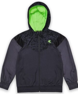 And1 Boys Lay Up Full Zip Basketball Hoodie Jacket - Neon Green