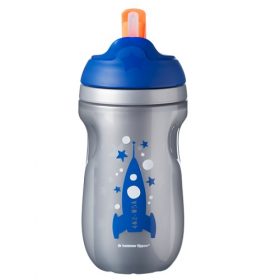 Tommee Tippee Insulated Toddler Straw Sippy Cup 9oz (266ml) -Grey