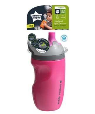 Tommee Tippee Insulated Sportee Toddler Water Bottle Sippy - Pink