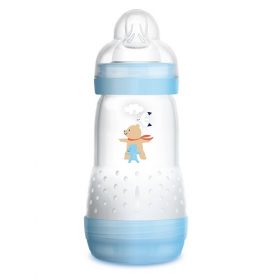MAM USA Baby Bottles for Breastfed Babies, Anti-Colic, Blue, 9 Ounces, 1-count: