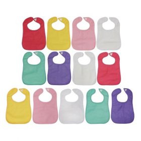 Parents Choice Water Resistant Terry Cloth Feeding Baby Bibs - 13 Packs