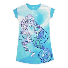 Wonder Nation Girls Short Sleeve Aqua Blue Night Gown