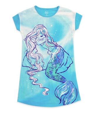 Wonder Nation Girls Short Sleeve Aqua Blue Night Gown