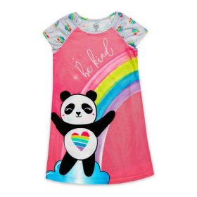 Wonder Nation Girls Short Sleeve  Night Gown - Panda