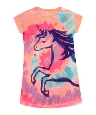Wonder Nation Girls Short Sleeve  Night Gown - Unicorn