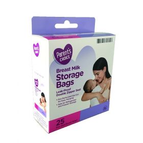 Parent's Choice Breastmilk Freezer Storage Bags, 25 Count