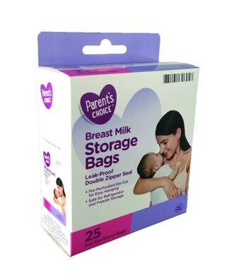 Parent's Choice Breastmilk Freezer Storage Bags, 25 Count