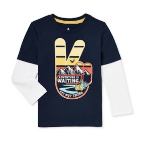 365 Kids Boys Hang Down Long Sleeve T-shirt Top - Adventure