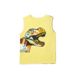Garanimals Toddler Boys Muscle Sleeveless Tank Top- Yellow Dino