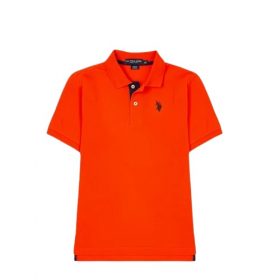 US Polo Assn. Boys Pique Collared Shirt - Orange