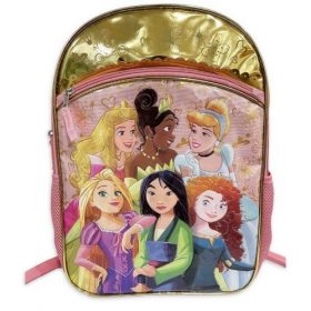 Disney Princess  Backpack Merida Rapunzel Tiana Cinderella Aurora School Bag