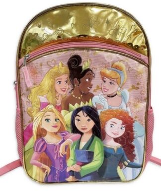Disney Princess  Backpack Merida Rapunzel Tiana Cinderella Aurora School Bag