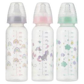 Parent's Choice Standard Neck Baby Feeding Bottles, Aged 0+ Months, Set of 3 - B.P.A Free
