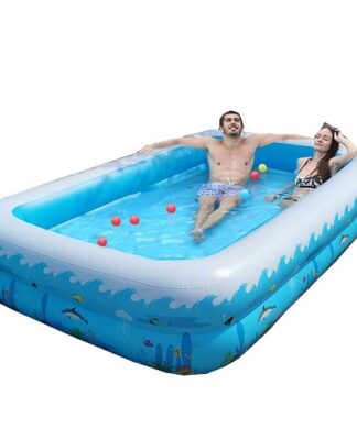 Inflatable Above Ground Adult & Kids Swimming Pools, Large