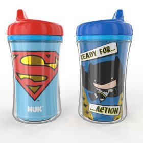 NUK Insulated Hard Spout Sippy Cup, Justice League, 9oz, 2-Pack