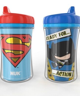 NUK Insulated Hard Spout Sippy Cup, Justice League, 9oz, 2-Pack