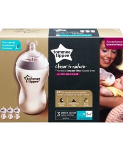 Tommee Tippee Closer To Nature Added Cereal Baby Bottle, Y Cut Nipple, 6m+ 11oz