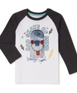 365 Kids Boys Raglan Long Sleeve T-shirt Top - Rad Skate