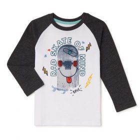 365 Kids Boys Raglan Long Sleeve T-shirt Top - Rad Skate