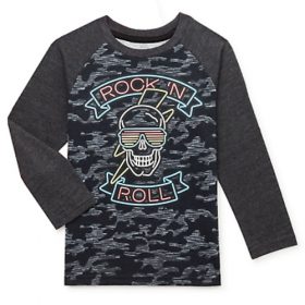 365 Kids Boys Raglan Long Sleeve T-shirt Top - Rock N Roll