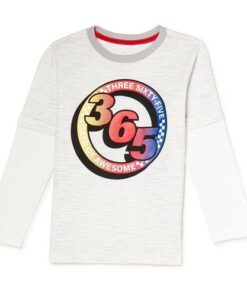 365 Kids Boys Long Sleeve Hangdown T-shirt Top - 365 Awesome