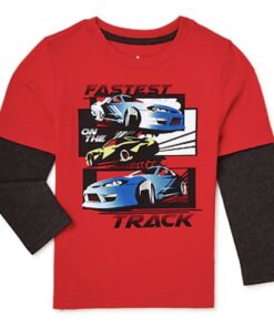365 Kids Boys Hang Down Long Sleeve T-shirt Top - Fastest
