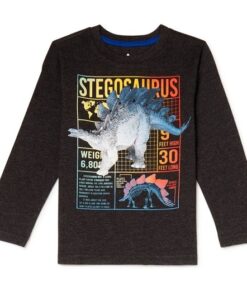 365 Kids Boys Long Sleeve T-shirt Top - Stegosaurus