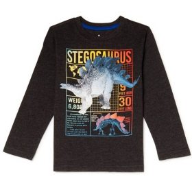 365 Kids Boys Long Sleeve T-shirt Top - Stegosaurus