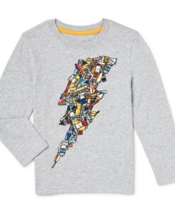 365 Kids Boys Long Sleeve T-shirt Top - Grey Flash