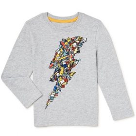 365 Kids Boys Long Sleeve T-shirt Top - Grey Flash