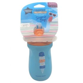 Tommee Tippee Insulated Toddler Straw Sippy Cup 9oz (266ml) -Summer Vibes Blue