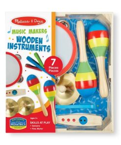 Melissa & Doug Music Makers 7-Piece Wooden Kids Musical Instrument Set