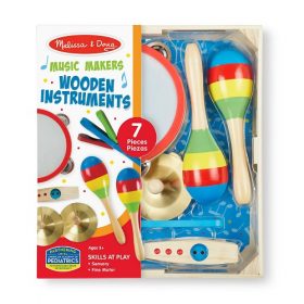 Melissa & Doug Music Makers 7-Piece Wooden Kids Musical Instrument Set