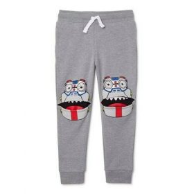365 Kids Boys Knee Joggers Trouser Pants - Robot Grey
