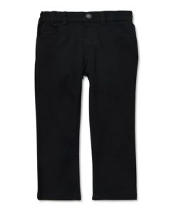 Garanimals Toddler Boys Slim Fit Twill Trouser Pant - Black