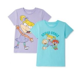 Nickelodeon All About Rugrats Girls Short Sleeve Graphic T-Shirt - 2 Packs