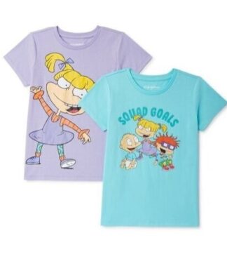 Nickelodeon All About Rugrats Girls Short Sleeve Graphic T-Shirt - 2 Packs